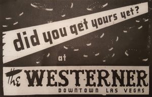 Las Vegas Sun January 1957 Westerner Newspaper Ad